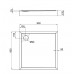 Душовий піддон Qtap Tern 309912C 90x90x12 см + сифон