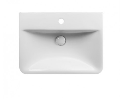 Раковина підвісна моноблок Qtap Aquarius 630х515х490 White з донним клапаном QT2111WL425W