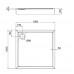 Душовий піддон Qtap Tern 301112 100x100x12 см + сифон