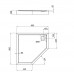 Душовий піддон Qtap Diamond 309912 90x90x12 см + сифон