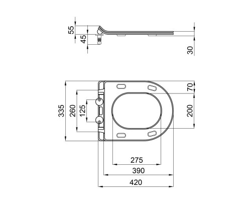 Сидіння для унітаза Qtap Presto з мікроліфтом Slim QT26991217AW