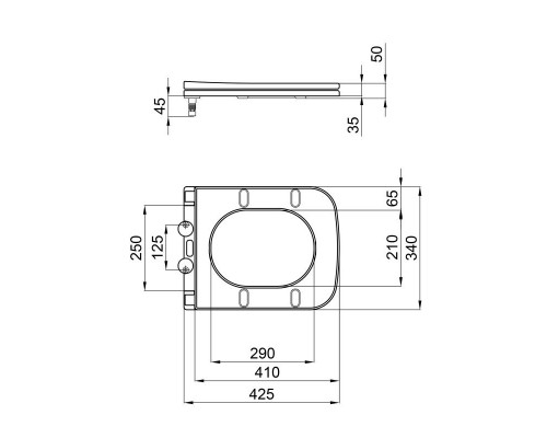 Сидіння для унітаза Qtap Nando з мікроліфтом Slim QT12991222AW