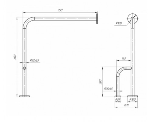LARIS ПОРУЧЕНЬ ПІДЛОГОВИЙ правий  (42002010)