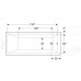GEBERIT 554.384.01.1 Ванна прямокутна Geberit Selnova Square з ніжками: L=170см, B=70см