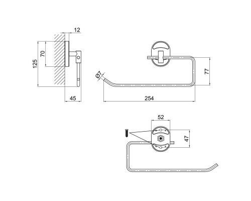 Тримач для туалетного паперу Lidz (CRM) 114.03.04