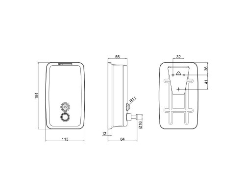 Диспенсер для рідкого мила Lidz (CRM) 121.02.08 800 мл
