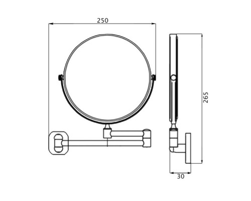 Дзеркало косметичне Lidz 140.06.06 15R
