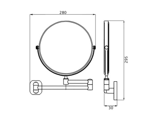Дзеркало косметичне Lidz 140.06.08 20R