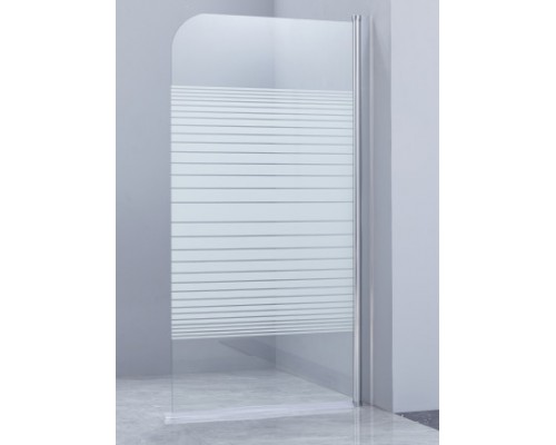 Штора на ванну Lidz Brama SS80x150R.CRM.L скло Linie, 6 мм, права