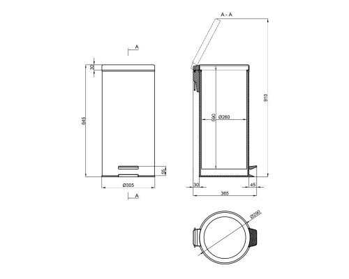 Lidz Ведро для мусора  (CRM) 121.01.30 30 л