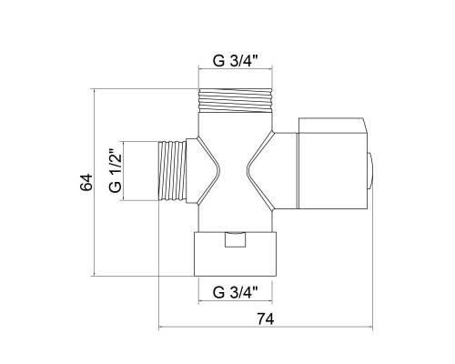 Дивертор Lidz (CRM) 52 01 000 02