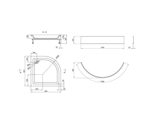 Lidz Душевой поддон  Kupala с панелью LKUST909026SET