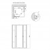 Lidz Душевая кабина  Wawel SC80x80.SAT.LOW.GR, стекло тонированное 4 мм без поддона