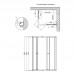 Lidz Душевая кабина  Wiezak SC120x80.SAT.LOW.L, стекло Linie 4 мм без поддона