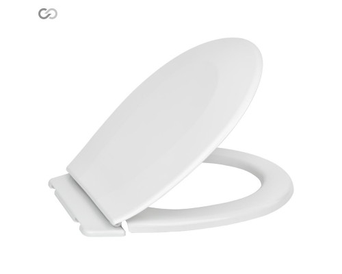 SOLOPLAST Сидіння для унітазу 357х414 мм з пластиковим кріпленням, з планкою, СП-13