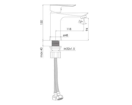 IMPRESE VACLAV f03506401AA VACLAV Смеситель для умывальника, хром, 35 мм