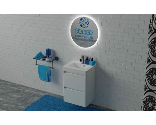 Комплект Bali 50-2, тумба з умивальником Annabele 500 (Fancy Marble 500x420x400)