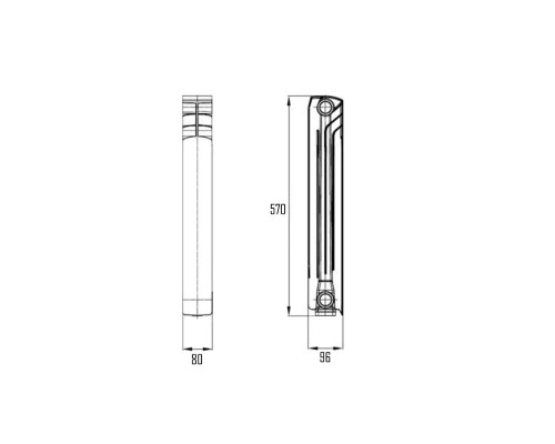 Радиатор Thermo Alliance Bi-Vulcan 500/96 1,76 кг  биметал