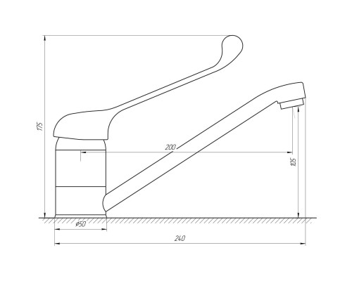 Змішувач для кухні Globus Lux CLINIC GLCA-1033