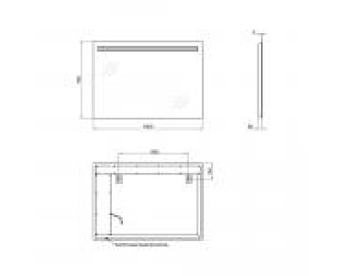 Дзеркало 1000х700 Qtap Mideya Modern з LED-підсвічуванням QT2078141470100W