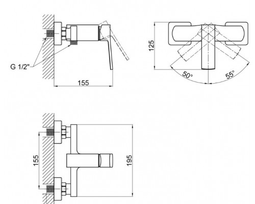 Змішувач для душу Qtap Matice 4063103C
