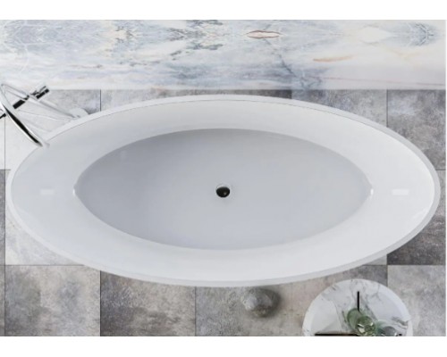 MIRAGGIO 0002373 Ванна отдельностоящая литой мрамор MADONNA (МАТТ) (5 в1)