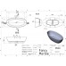 FANCY MARBLE 18180001 Ванна окремостояча зі штучного каменю  Mateo