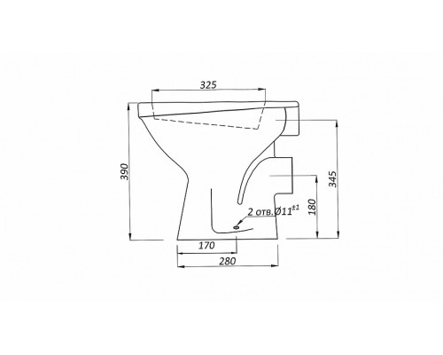 Чаша унітазу косий випуск KOLO Idol M1300000U