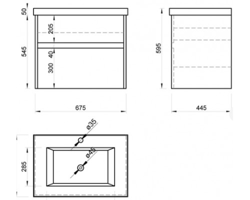 KVELL Умывальник  SAVA 70  (Турция)