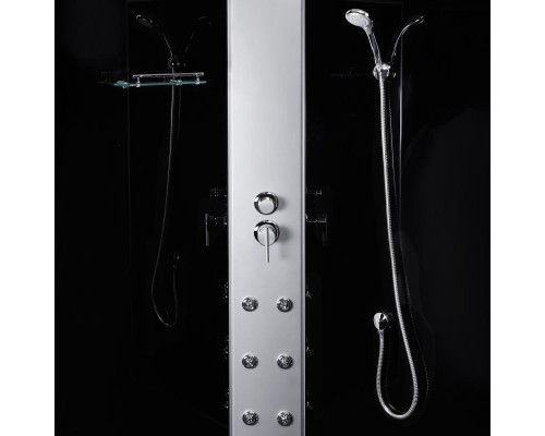 Гідромасажний бокс Lidz Tani SBM90x90.SAT.HIGH.GR, скло тоноване 4 мм