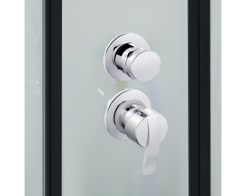 Душовий бокс Lidz Majatek SB100x100.BLA.LOW.TR, скло прозоре 5 мм