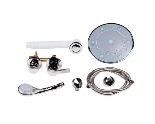 Гідромасажний бокс Lidz Majatek SBM100x100.BLA.HIGH.TR, скло прозоре 5 мм