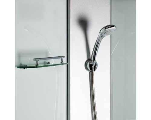 Душовий бокс Lidz Tani SB80x80.SAT.LOW.FB, скло Fabric 4 мм