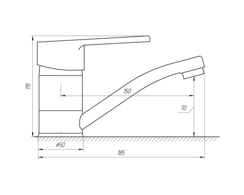 Змішувач для умивальника DOMINO BLITZ DBC-203M