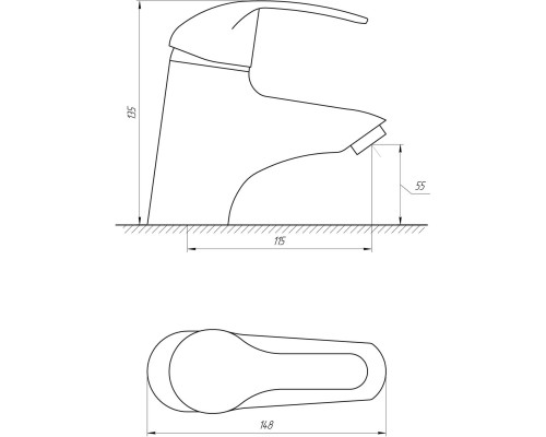 Змішувач для умивальника DOMINO ACCENT DAC-401