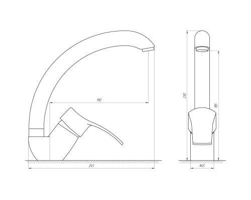 Змішувач для кухні DOMINO DQ-203S