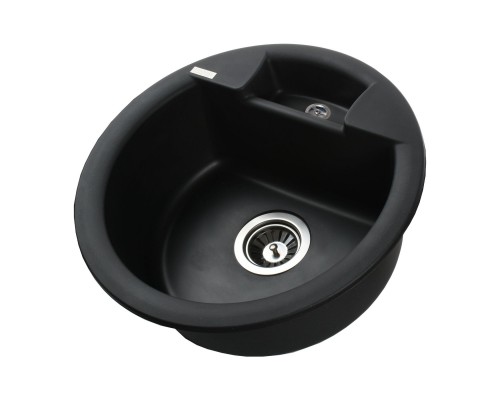 Гранітна мийка Globus Lux  GURON чорний 480мм-А0002