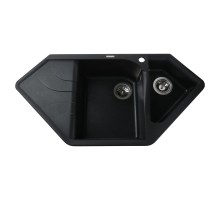 Гранітна мийка Globus Lux  GARDA чорний металiк 1000х500мм-А0001