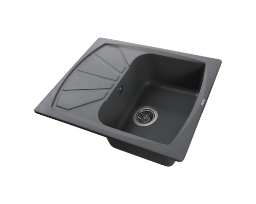 Гранітна мийка Globus Lux TANA сірий металік 610х500мм-А0003