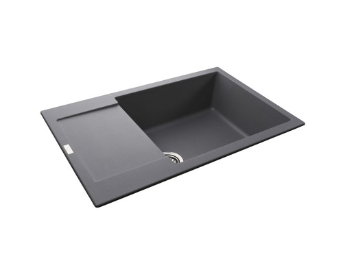 Гранітна мийка Globus Lux MALABI сірий металік 780x500мм-А0003