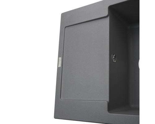 Гранітна мийка Globus Lux MALABI сірий металік 780x500мм-А0003