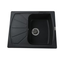 Гранітна мийка Globus Lux TANA чорний металік 610х500мм-А0001