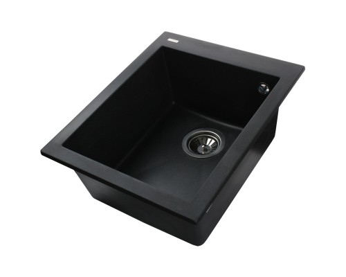 Гранітна мийка Globus Lux LAMA чорний металік 410х500мм-А0001