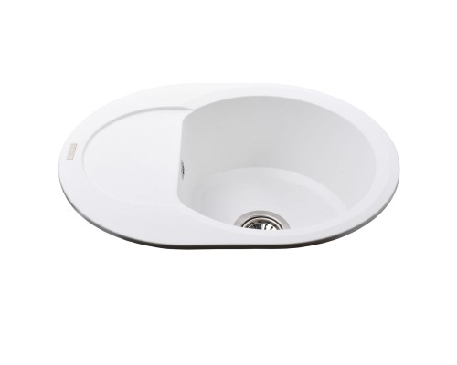 Гранітна мийка Globus Lux MORAINE білий 600х470мм-А0007