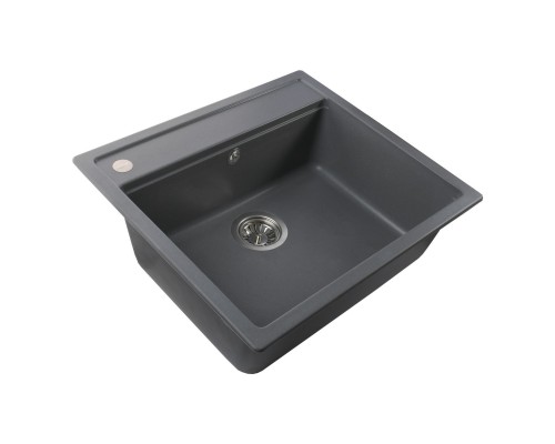 Гранітна мийка Globus Lux VOLTA  сiрий металiк 570х510мм-А0003