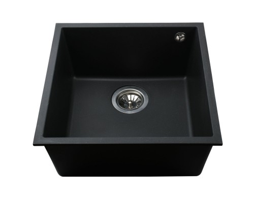 Гранітна мийка Globus Lux AMMER пiдстiльна, чорний 440х440мм-А0002