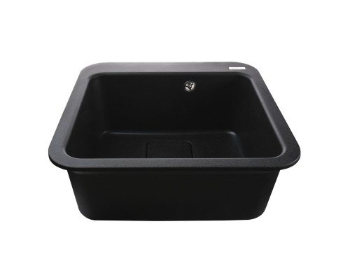 Гранітна мийка Globus Lux BARBORA чорний металік 510х510мм-А0001