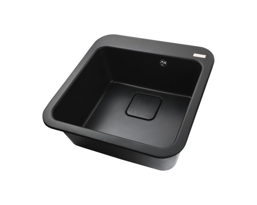 Гранітна мийка Globus Lux BARBORA чорний 510х510мм-А0002