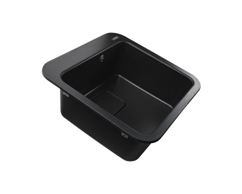 Гранітна мийка Globus Lux BARBORA чорний 510х510мм-А0002