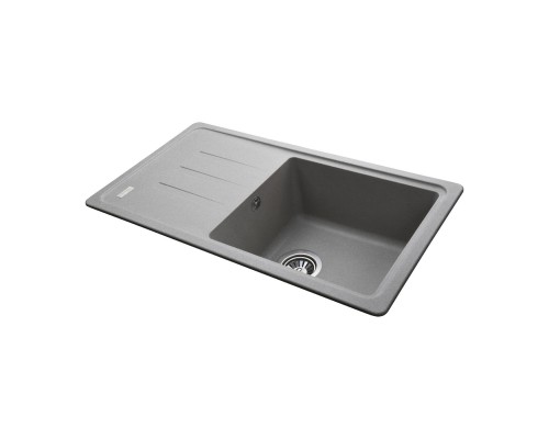 Гранітна мийка Globus Lux LUGANO сiрий камiнь 780x435мм-А0005